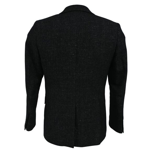 Saint Laurent Single-Breasted Blazer with Pockets in Black Tweed Wool - Picture 1 of 1